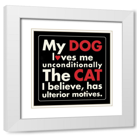 Dog Love White Modern Wood Framed Art Print with Double Matting by Marrott, Stephanie