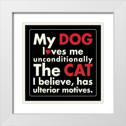 Dog Love White Modern Wood Framed Art Print with Double Matting by Marrott, Stephanie