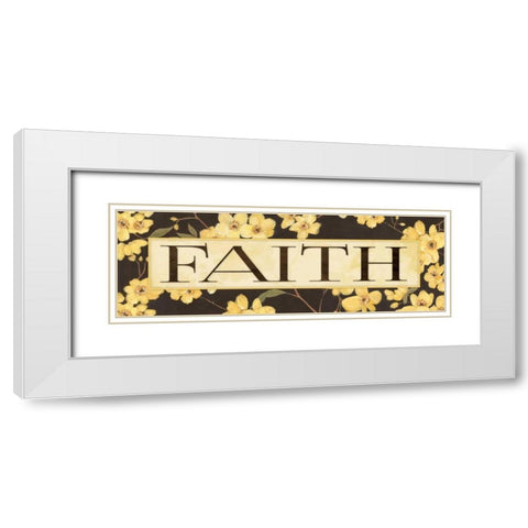 Faith White Modern Wood Framed Art Print with Double Matting by Marrott, Stephanie