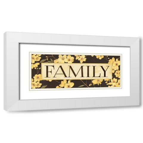 Family White Modern Wood Framed Art Print with Double Matting by Marrott, Stephanie