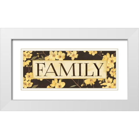 Family White Modern Wood Framed Art Print with Double Matting by Marrott, Stephanie