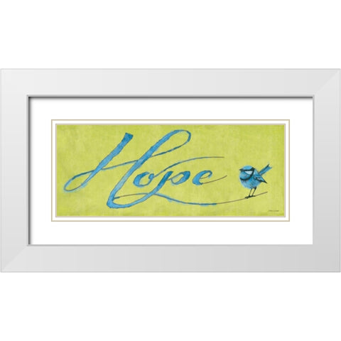 Hope White Modern Wood Framed Art Print with Double Matting by Marrott, Stephanie