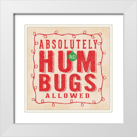 Hum Bugs White Modern Wood Framed Art Print with Double Matting by Marrott, Stephanie
