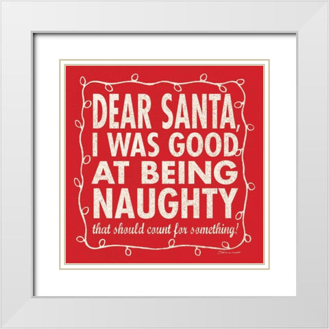 Dear Santa White Modern Wood Framed Art Print with Double Matting by Marrott, Stephanie