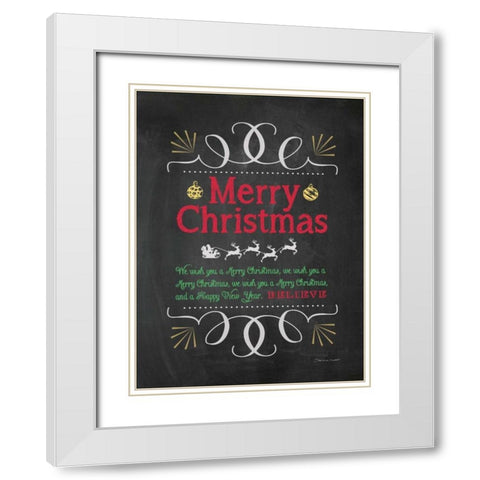 We Wish You White Modern Wood Framed Art Print with Double Matting by Marrott, Stephanie