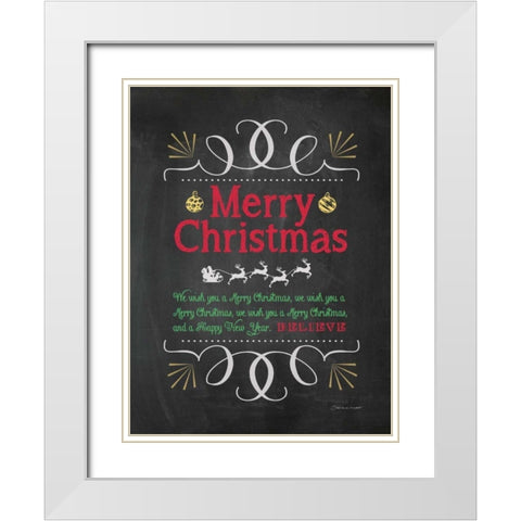 We Wish You White Modern Wood Framed Art Print with Double Matting by Marrott, Stephanie