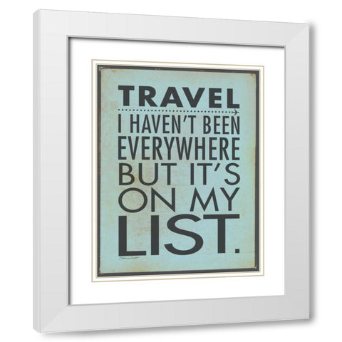 On My List White Modern Wood Framed Art Print with Double Matting by Marrott, Stephanie