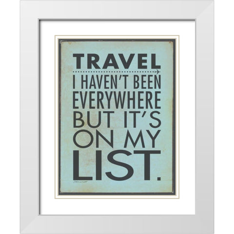 On My List White Modern Wood Framed Art Print with Double Matting by Marrott, Stephanie