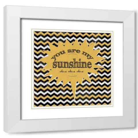Sunshine White Modern Wood Framed Art Print with Double Matting by Marrott, Stephanie