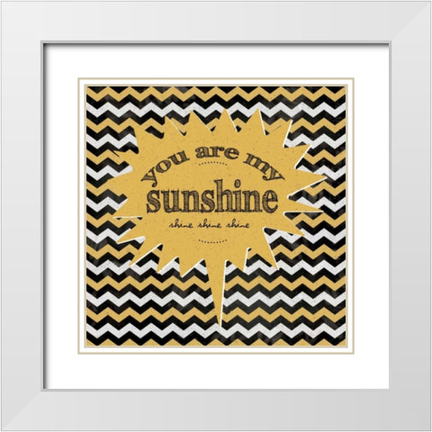Sunshine White Modern Wood Framed Art Print with Double Matting by Marrott, Stephanie