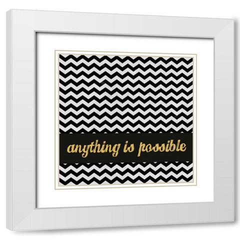 Anything White Modern Wood Framed Art Print with Double Matting by Marrott, Stephanie