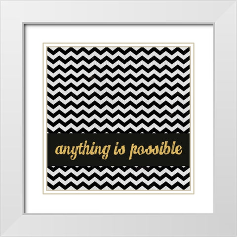 Anything White Modern Wood Framed Art Print with Double Matting by Marrott, Stephanie