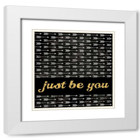 Be You White Modern Wood Framed Art Print with Double Matting by Marrott, Stephanie