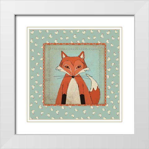 Fox in Frame White Modern Wood Framed Art Print with Double Matting by Marrott, Stephanie