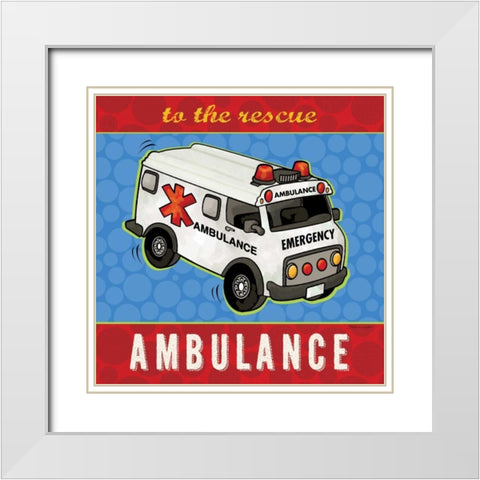 Ambulance White Modern Wood Framed Art Print with Double Matting by Marrott, Stephanie