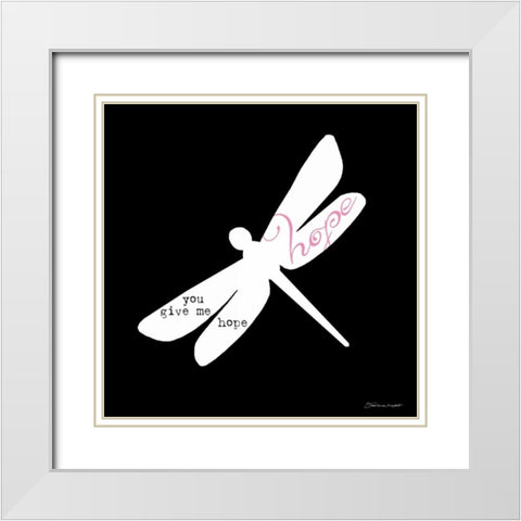 Hope White Modern Wood Framed Art Print with Double Matting by Marrott, Stephanie