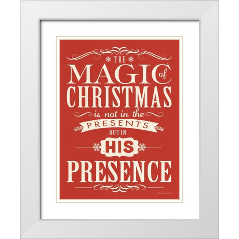 Presence White Modern Wood Framed Art Print with Double Matting by Marrott, Stephanie