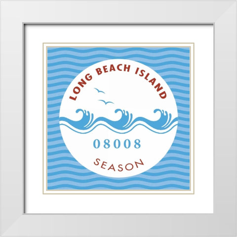 Long Beach Island I White Modern Wood Framed Art Print with Double Matting by Marrott, Stephanie