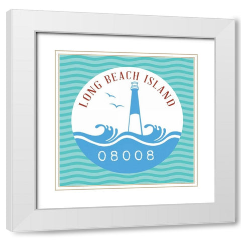 Long Beach Island II White Modern Wood Framed Art Print with Double Matting by Marrott, Stephanie