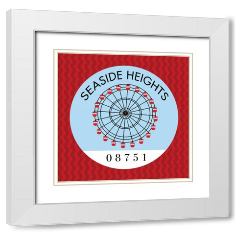 Seaside Heights I White Modern Wood Framed Art Print with Double Matting by Marrott, Stephanie