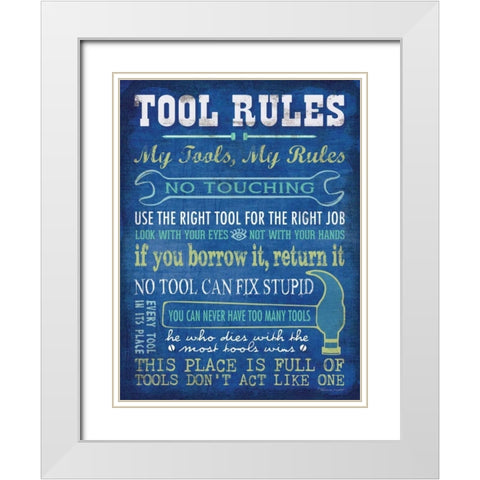Tool Rules White Modern Wood Framed Art Print with Double Matting by Marrott, Stephanie