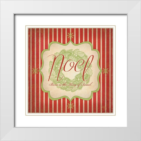 Noel  White Modern Wood Framed Art Print with Double Matting by Marrott, Stephanie