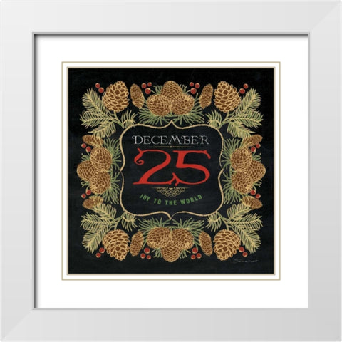 Dec. 25 Pine Frame White Modern Wood Framed Art Print with Double Matting by Marrott, Stephanie