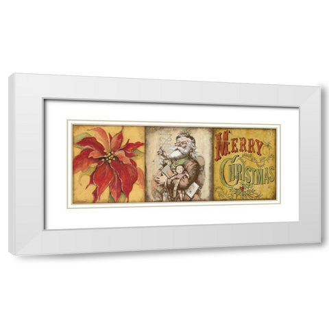 Holiday 3 Patch I White Modern Wood Framed Art Print with Double Matting by Marrott, Stephanie