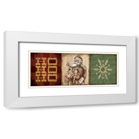 Holiday 3 Patch III White Modern Wood Framed Art Print with Double Matting by Marrott, Stephanie
