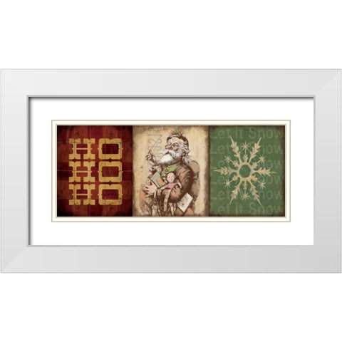 Holiday 3 Patch III White Modern Wood Framed Art Print with Double Matting by Marrott, Stephanie