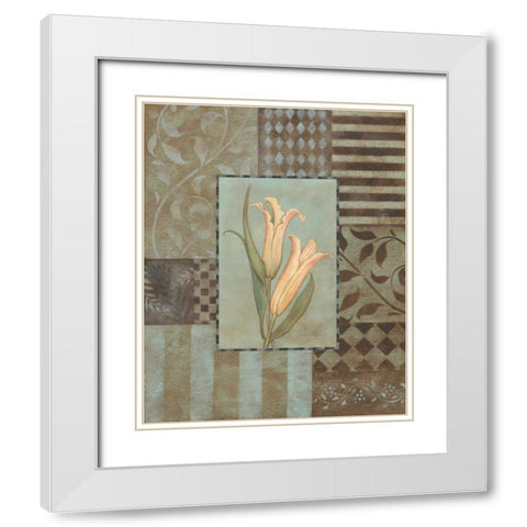 Large Lilies White Modern Wood Framed Art Print with Double Matting by Marrott, Stephanie