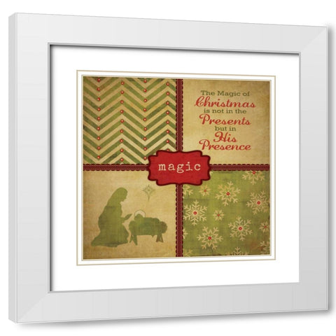 His Presence White Modern Wood Framed Art Print with Double Matting by Marrott, Stephanie