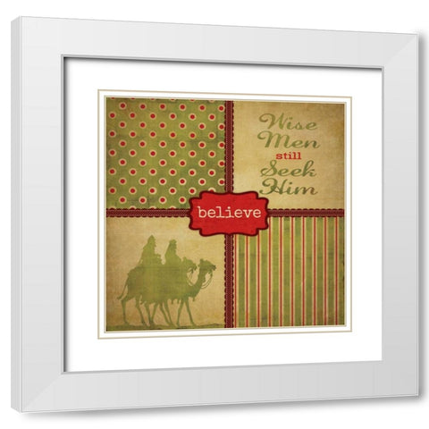 Wisemen Still Seek White Modern Wood Framed Art Print with Double Matting by Marrott, Stephanie