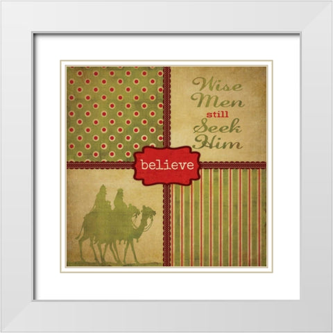 Wisemen Still Seek White Modern Wood Framed Art Print with Double Matting by Marrott, Stephanie