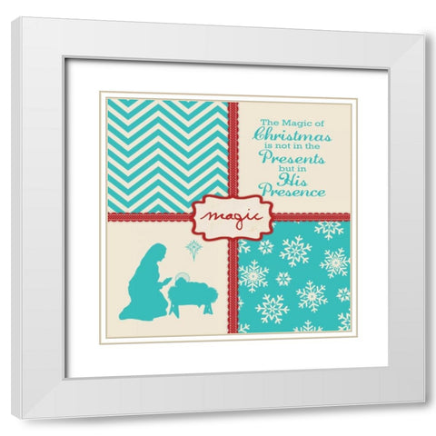 His Presence White Modern Wood Framed Art Print with Double Matting by Marrott, Stephanie