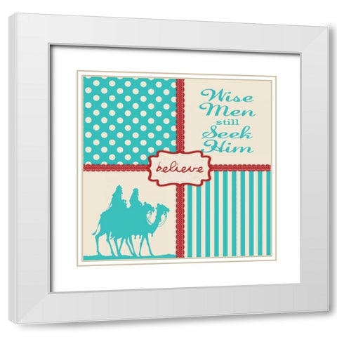 Wisemen Still Seek White Modern Wood Framed Art Print with Double Matting by Marrott, Stephanie