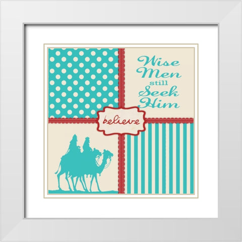 Wisemen Still Seek White Modern Wood Framed Art Print with Double Matting by Marrott, Stephanie