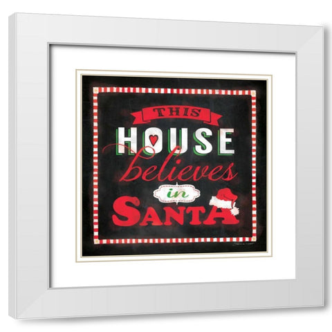 This House Chalk White Modern Wood Framed Art Print with Double Matting by Marrott, Stephanie