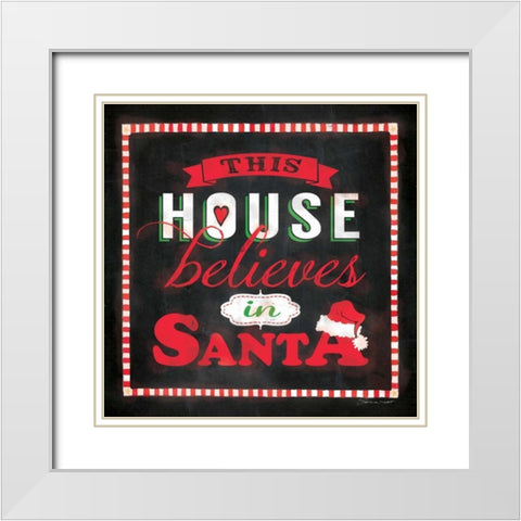 This House Chalk White Modern Wood Framed Art Print with Double Matting by Marrott, Stephanie