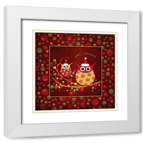 Owl-lelujah White Modern Wood Framed Art Print with Double Matting by Marrott, Stephanie
