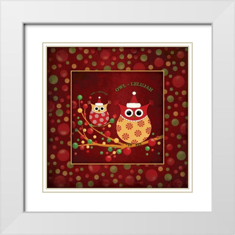 Owl-lelujah White Modern Wood Framed Art Print with Double Matting by Marrott, Stephanie