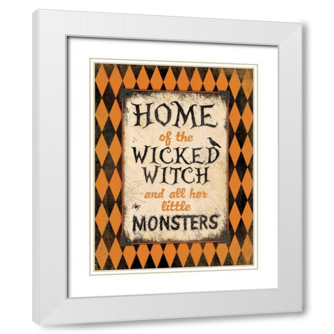 Home of the Wicke Witch White Modern Wood Framed Art Print with Double Matting by Marrott, Stephanie