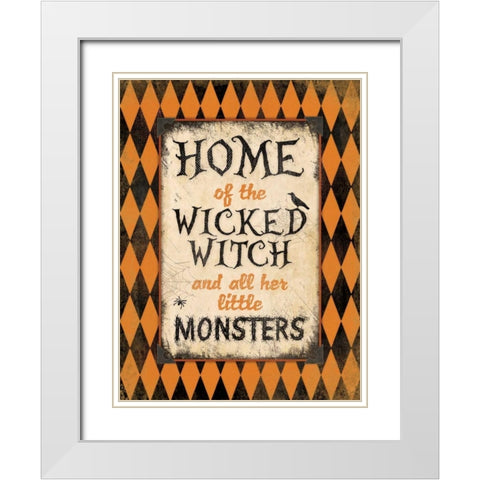 Home of the Wicke Witch White Modern Wood Framed Art Print with Double Matting by Marrott, Stephanie
