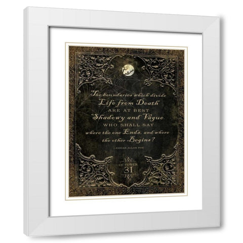 Witches Dance White Modern Wood Framed Art Print with Double Matting by Marrott, Stephanie