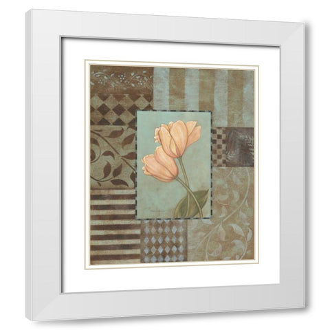 Large Tulips White Modern Wood Framed Art Print with Double Matting by Marrott, Stephanie