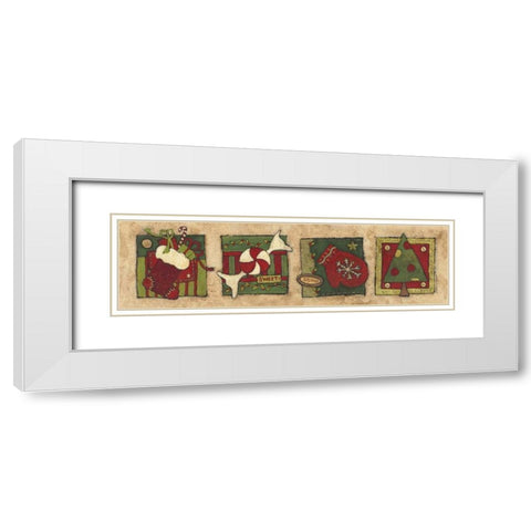 Holiday White Modern Wood Framed Art Print with Double Matting by Marrott, Stephanie