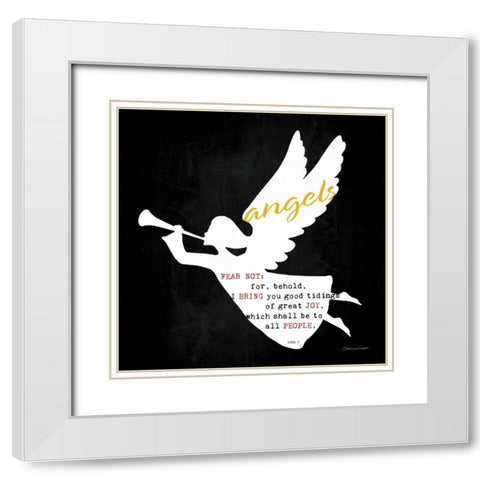 Fear Not White Modern Wood Framed Art Print with Double Matting by Marrott, Stephanie