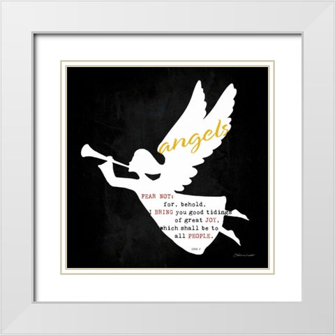 Fear Not White Modern Wood Framed Art Print with Double Matting by Marrott, Stephanie
