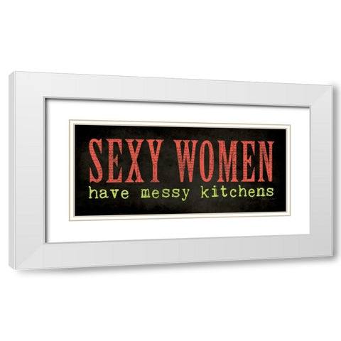 Sexy Women White Modern Wood Framed Art Print with Double Matting by Marrott, Stephanie