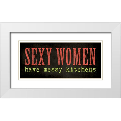 Sexy Women White Modern Wood Framed Art Print with Double Matting by Marrott, Stephanie